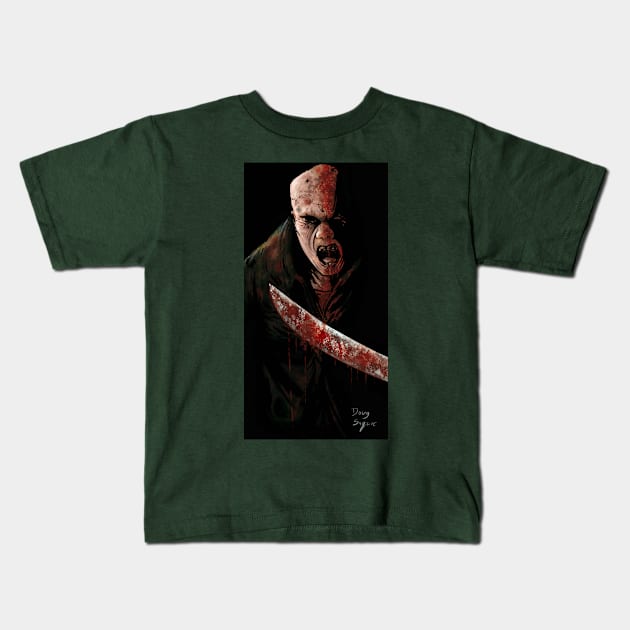 Jason Unmasked Color Kids T-Shirt by DougSQ